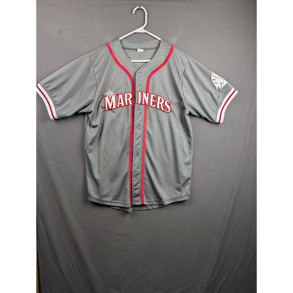 Seattle Mariners WSU Cougars Baseball Jersey Gray Red Medium
